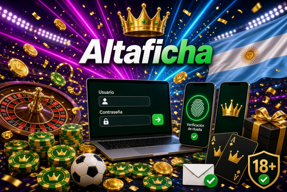 Banner principal: inicio de sesión en la cuenta de Altaficha desde PC y dispositivos móviles